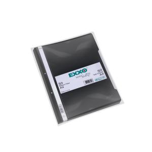 Exxo TT110 Plastik Telli Dosya A4 Siyah 50 Li Paket