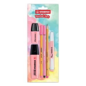 Stabilo 70/129-6 Fosforlu Kalem Tek Renk Pastel Pembe 6 Lı Set