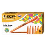 Bic Brite Line Grip Kalem Tipi Fosforlu Kalem Turuncu 12 Li Paket