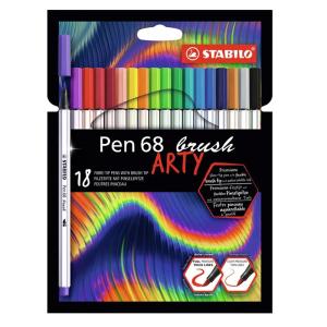 Stabilo 568/18-21-20 Pen 68 Brush Arty Fırça Uçlu Keçeli Kalem 18 Renk