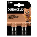 Duracell Alkalin İnce Kalem Pil AAA 4 Lü Kartela x 10 Lu Paket