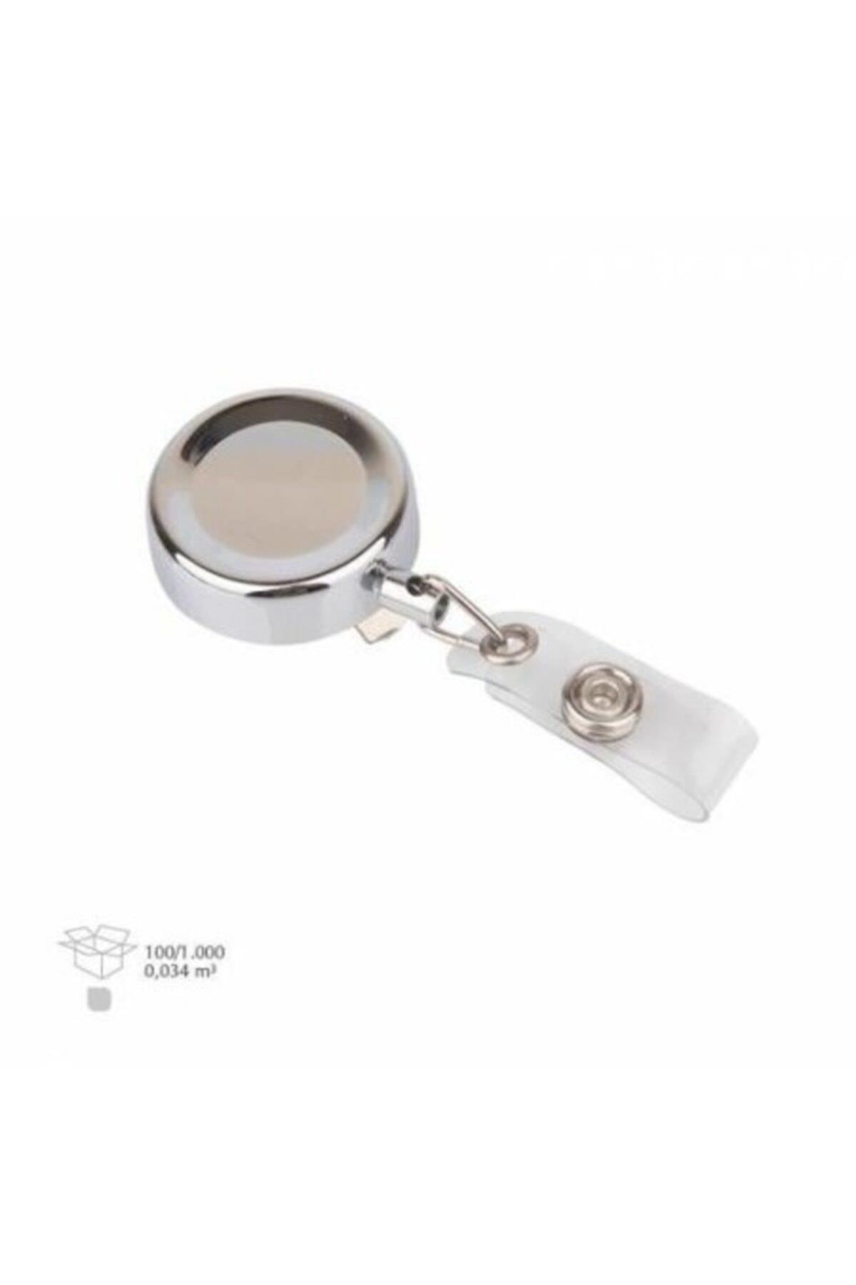 3A Yoyo Klipsli Plastik Yuvarlak Krom 100 Lü (1 Paket 100 Adet)