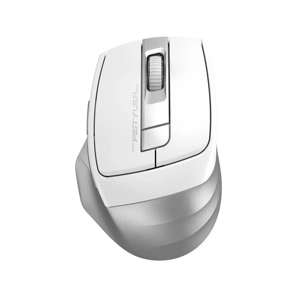 A4 Tech Fb35C Optik Şarjlı Nano Mouse Beyaz Bluetooth+2.4G 2400 Dpi