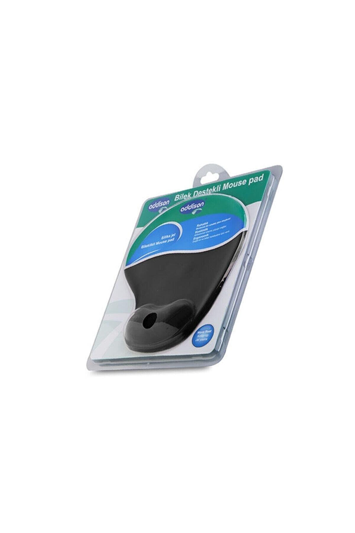 Addison Siyah Bileklikli Ekstra Kauçuk Kaplamalı Mouse Pad