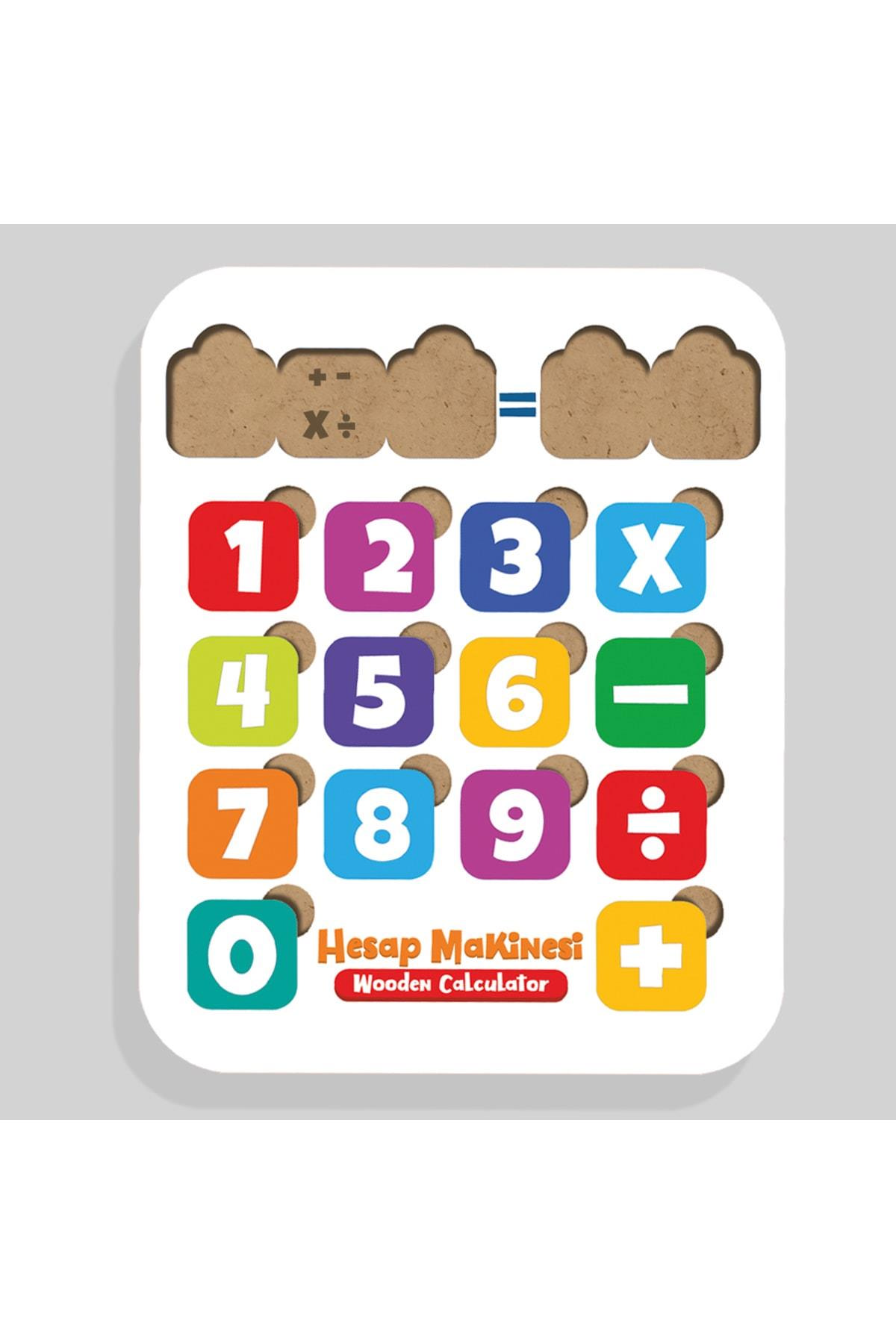 Moon Beavers Ahşap Hesap Makinesi Eğitici Öğretici Geliştirici Sağlıklı Oyuncak 16x20 Cm