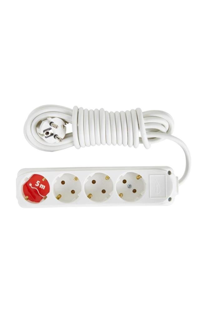 Almera 9240105 Topraklı Priz 5 Metre 4 Lü