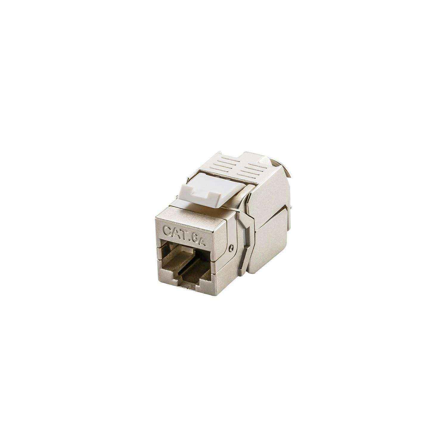 Apronx CAT6A 180° FTP Keystone Jack 10 Lu Paket