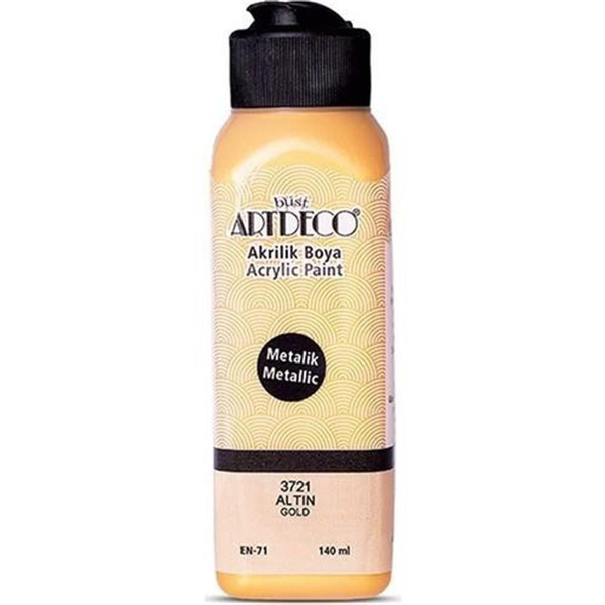 Artdeco 3721 Akrilik Boya 140 ML Metalik Altın 12 Li Kutu