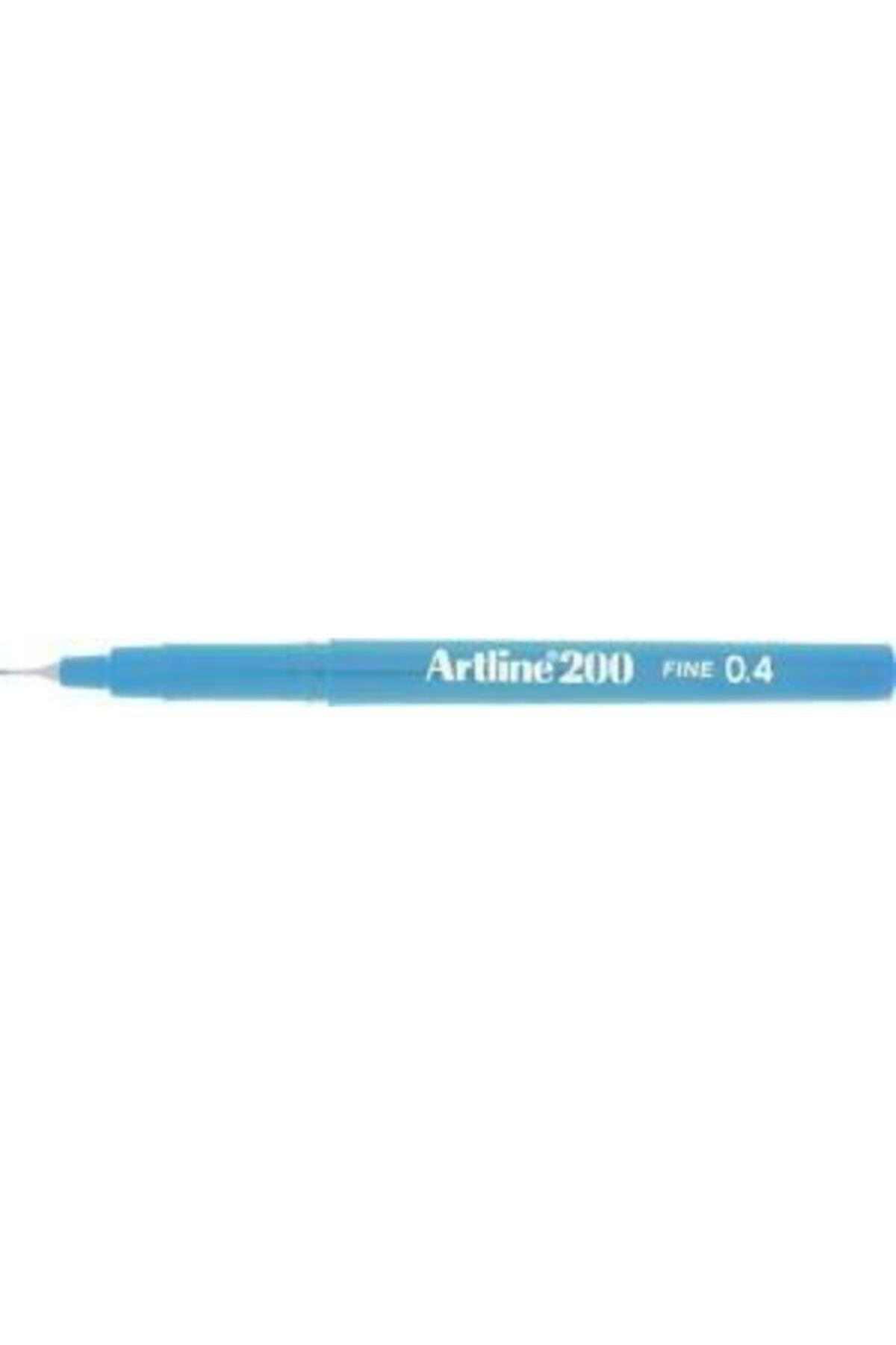 Artline Fineliner 0.4 MM İnce Uçlu Keçeli Kalem Gök Mavisi EK-200N (12 Li Kutu)