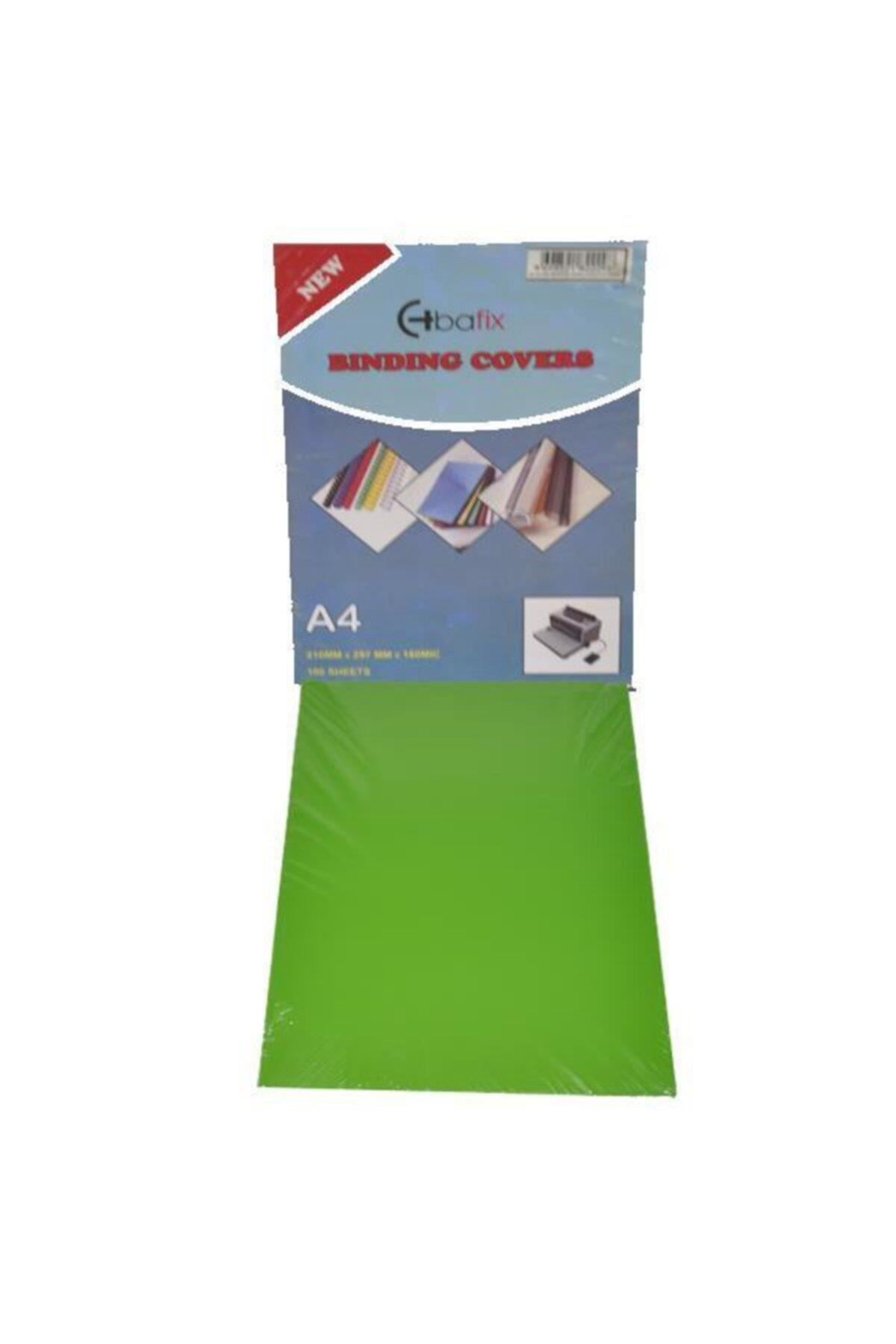 Bafix A-4 Pvc Cilt Kapağı 160 Micron Yeşil 100 Lü (1 Paket 100 Adet)