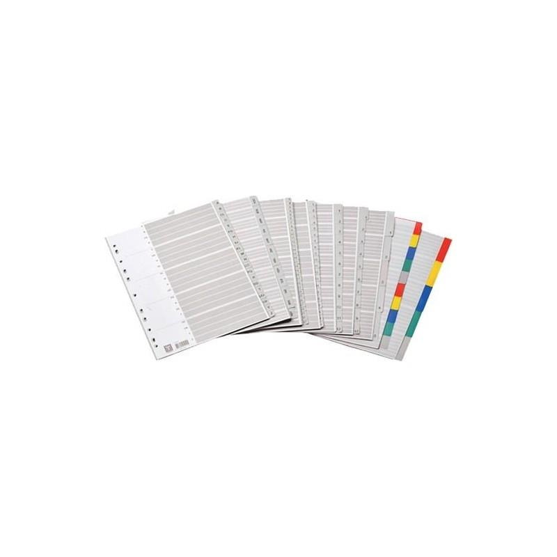 Bafix Seperatör 1-12 Rakamlı Plastik A4