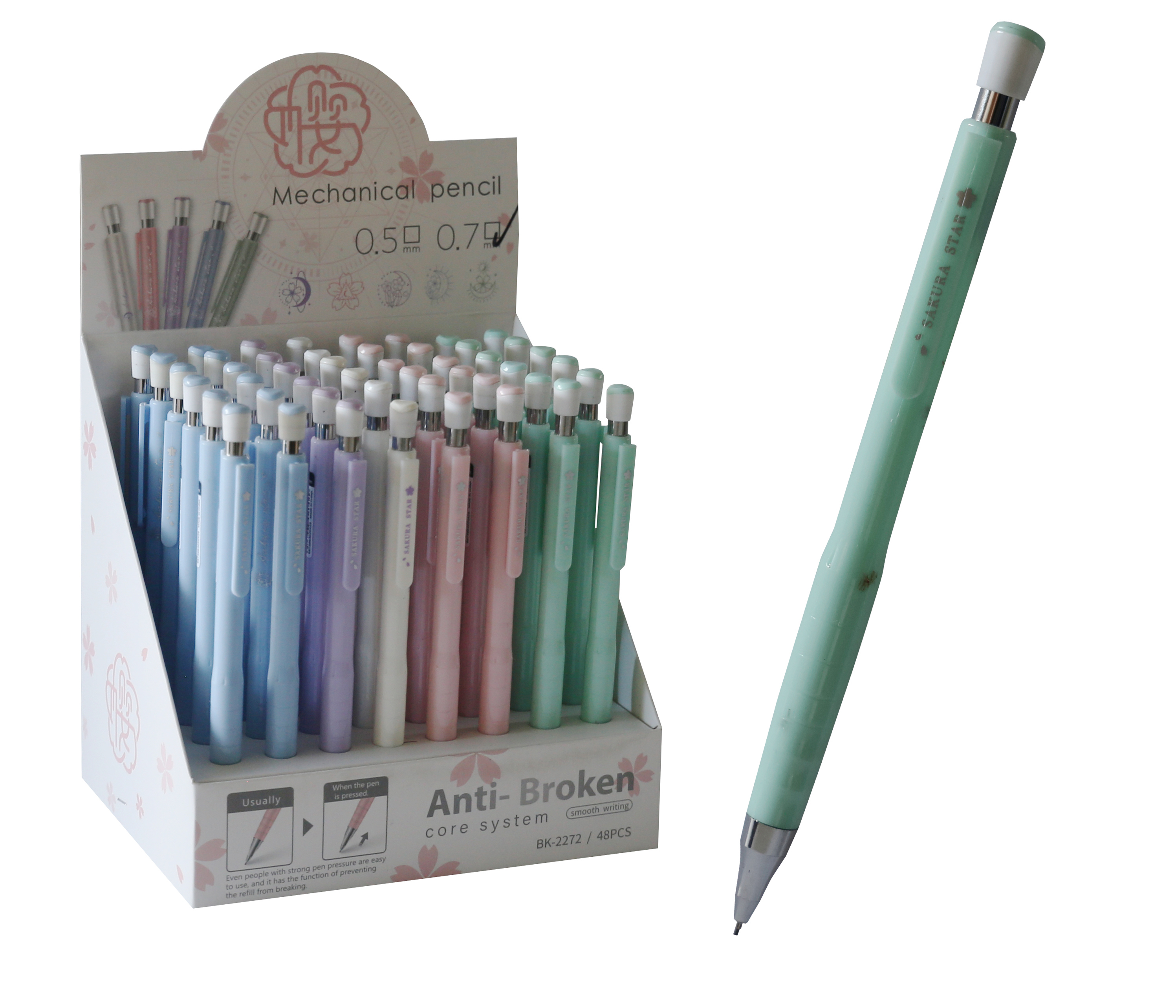 Bafix Baiku Versatil Kalem 0.7 MM Uçlu Kalem (48 Li Paket)