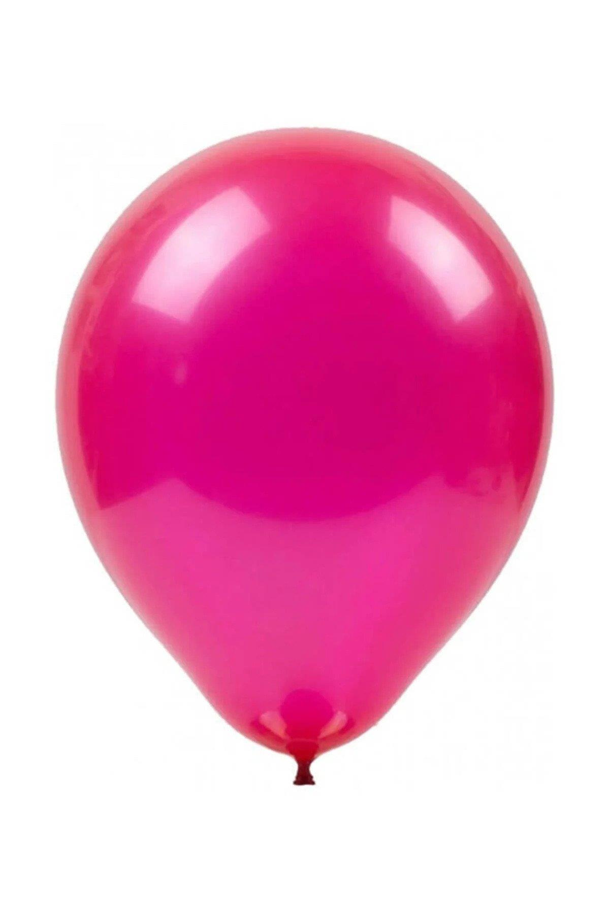 Balonevi Balon Metalik Fuşya 12 İnç Metalik Fuşya Balon (100 Lü Paket)