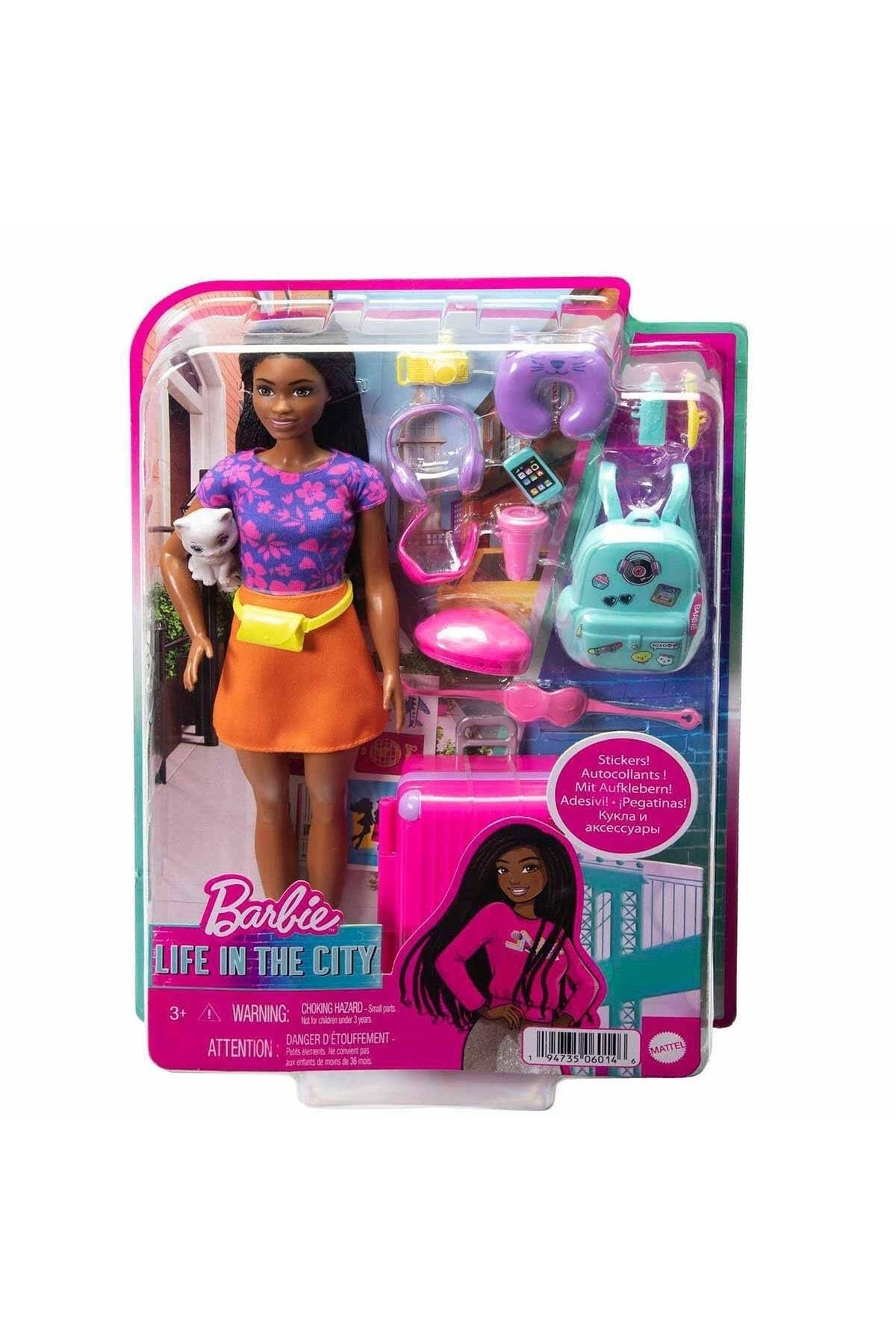 Barbie Şehirde Yaşam Serisinden Seyahat Temalı Barbie "Brooklyn" Roberts Bebek
