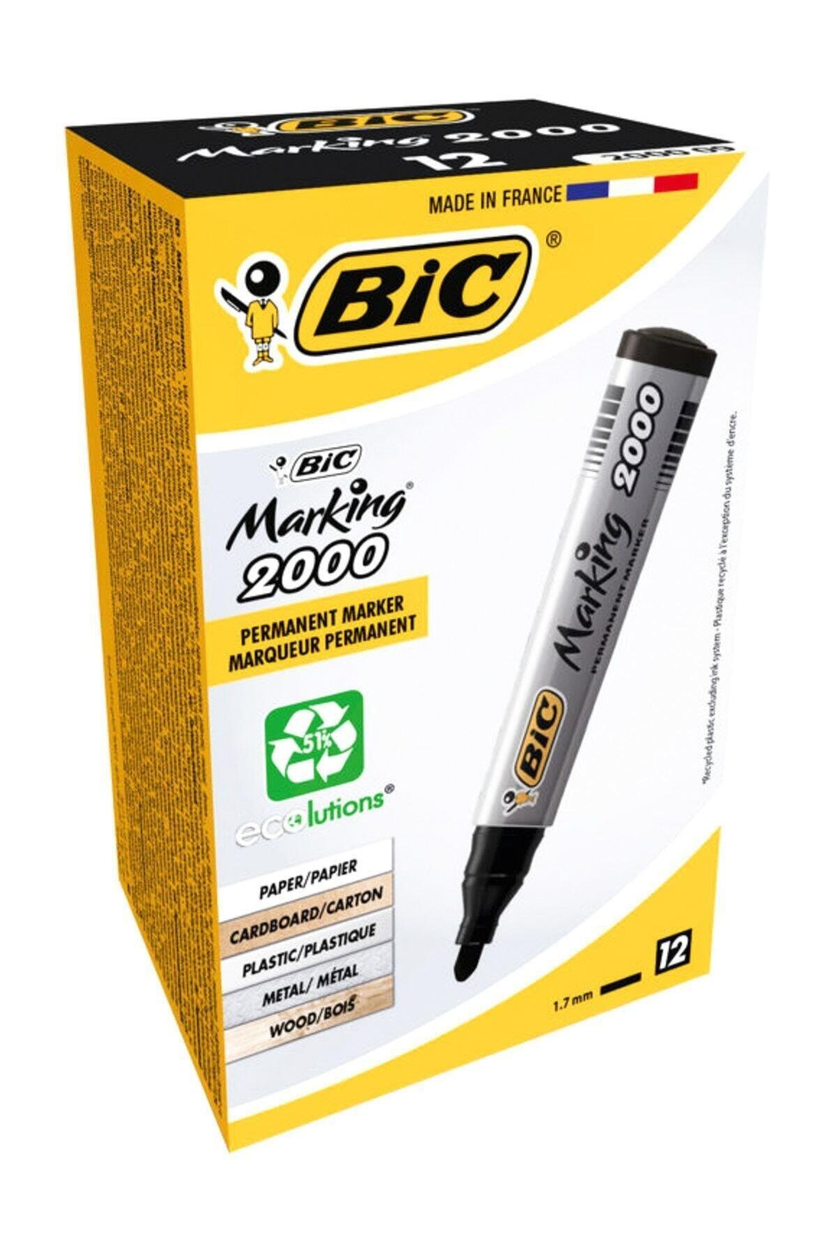 Bic Markör Permanent 1.7 MM Yuvarlak Uçlu Siyah (12 Li Paket)