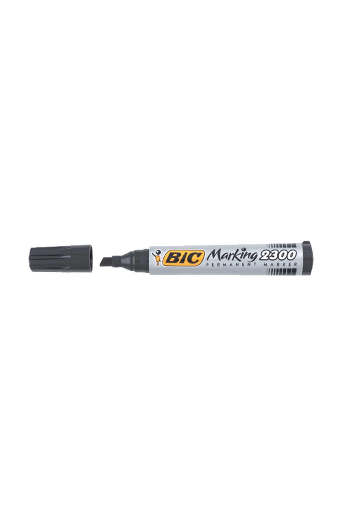 Bic Markör Permanent Kesik Uçlu Siyah (12 Li Paket)