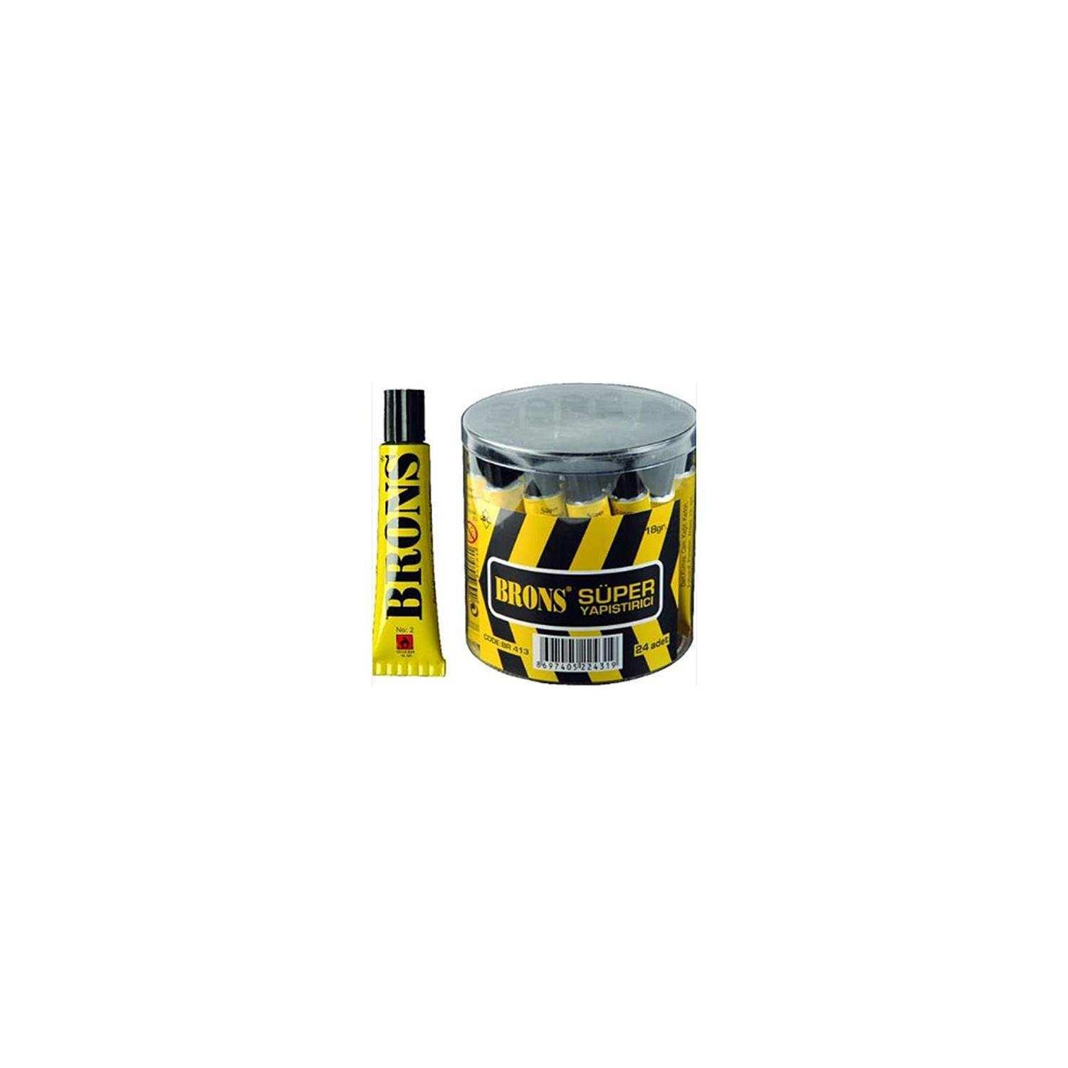 Brons Sıvı Yapıştırıcı Solventsiz Süper Sıvı Yapıştırıcı 18 Gram (24 Lü Paket)