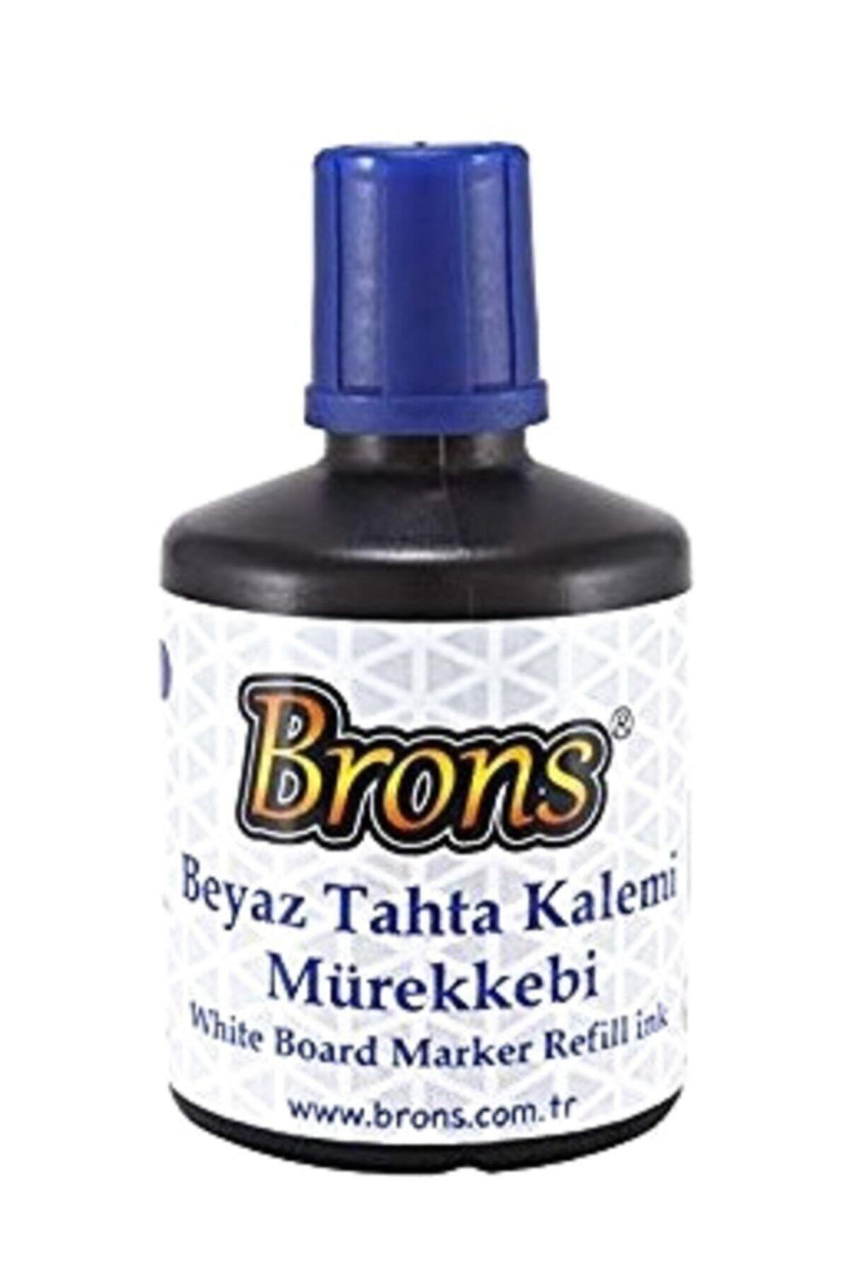 Brons Tahta Kalem Mürekkebi 100 CC Mavi Tahta Kalem Mürekkebi (6 Lı Paket)