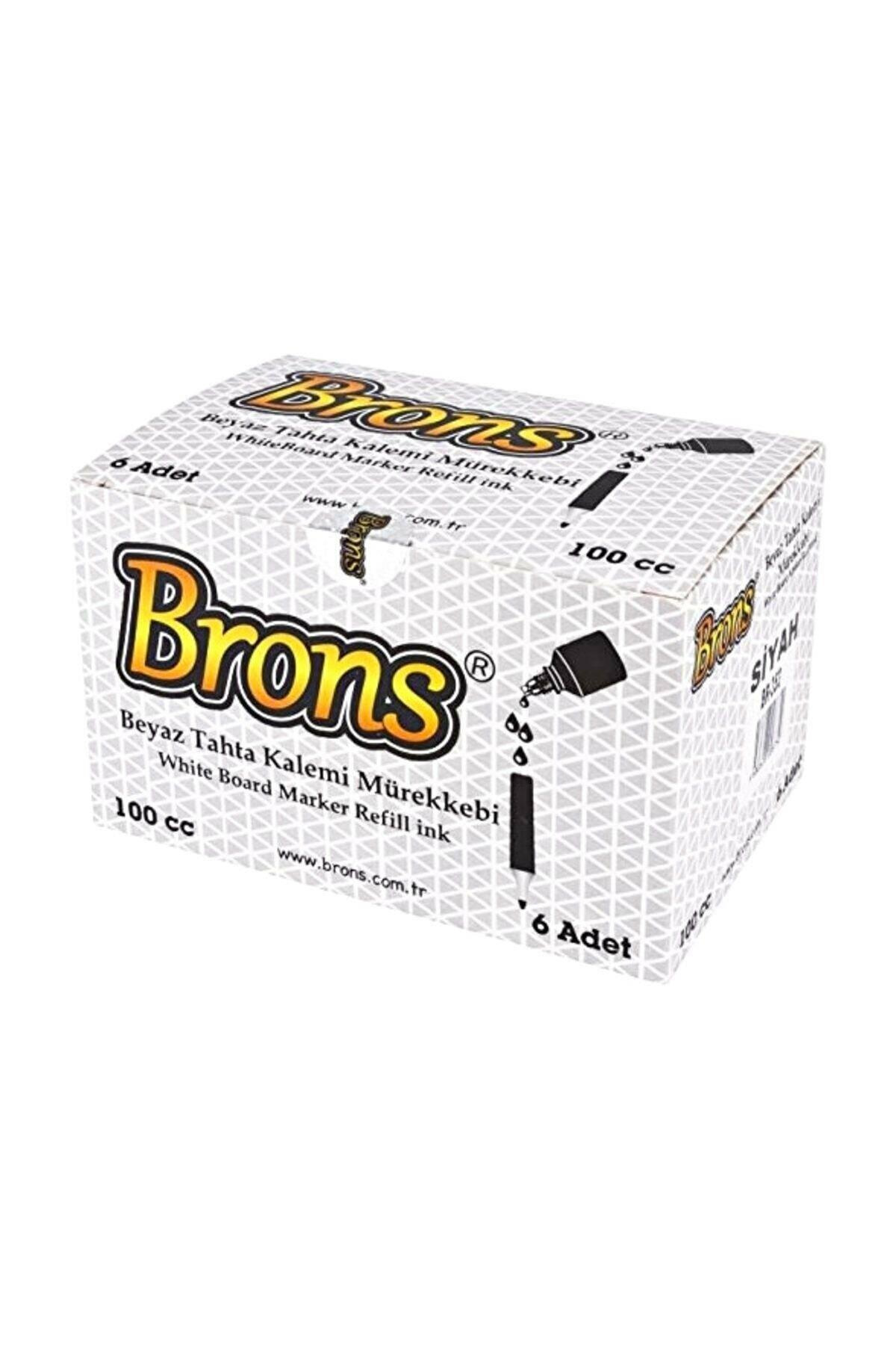 Brons Tahta Kalem Mürekkebi 100 CC Siyah BR-353 (6 Lı Paket)