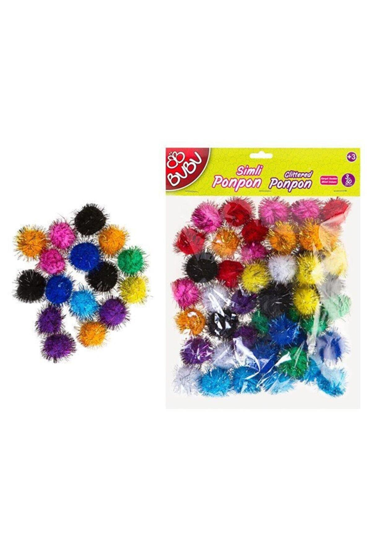 Bu-Bu Ponpon Simli 3 Cm 50'Li Karma Paket