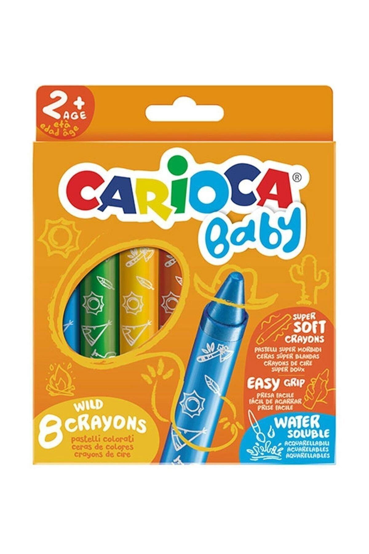 Carioca Jumbo Bebek Yumuşak Pastel Boya Kalemi 8'li Yıkanabilir 2 Yaş+