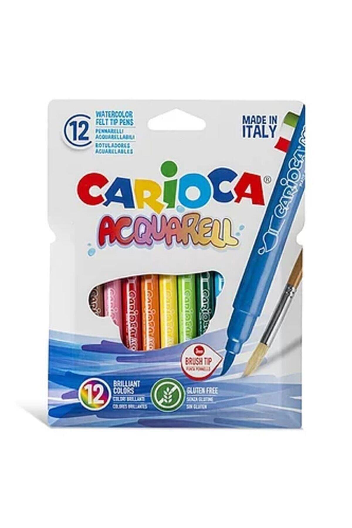 Carioca Keçeli Boya Kalemi Acquarell Fırça Uçlu 12'li