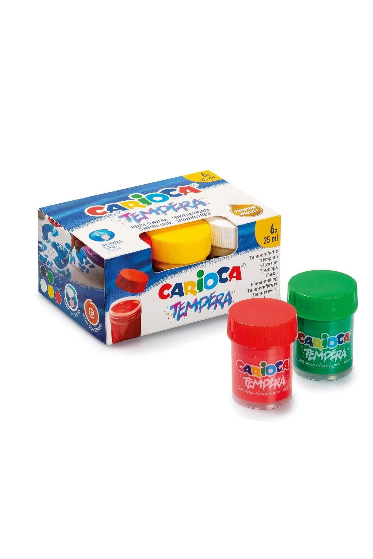 Carioca Tempera Suluboya Süper Yıkanabilir 6 Renk 25 ML Suluboya