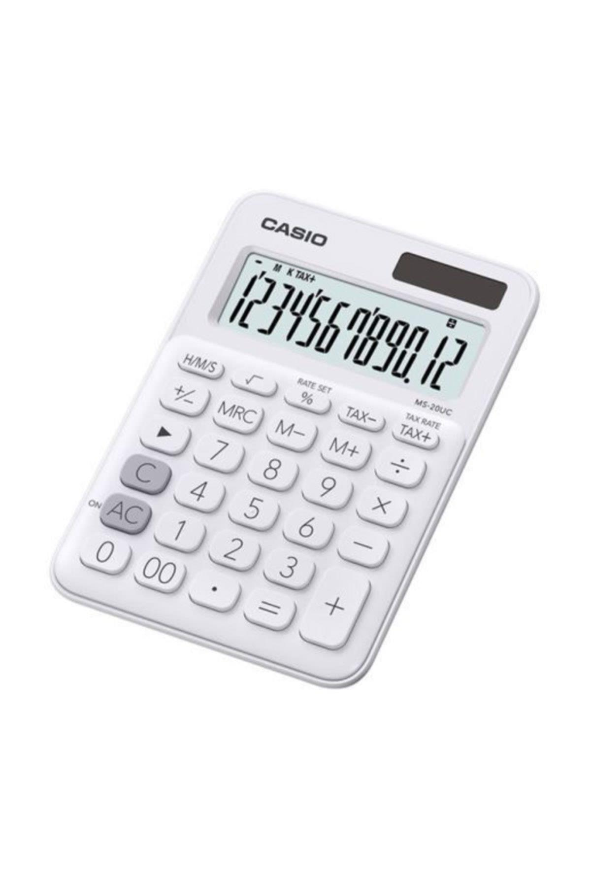 Casio 12 Hane Beyaz Masa Üstü Hesap Makinesi