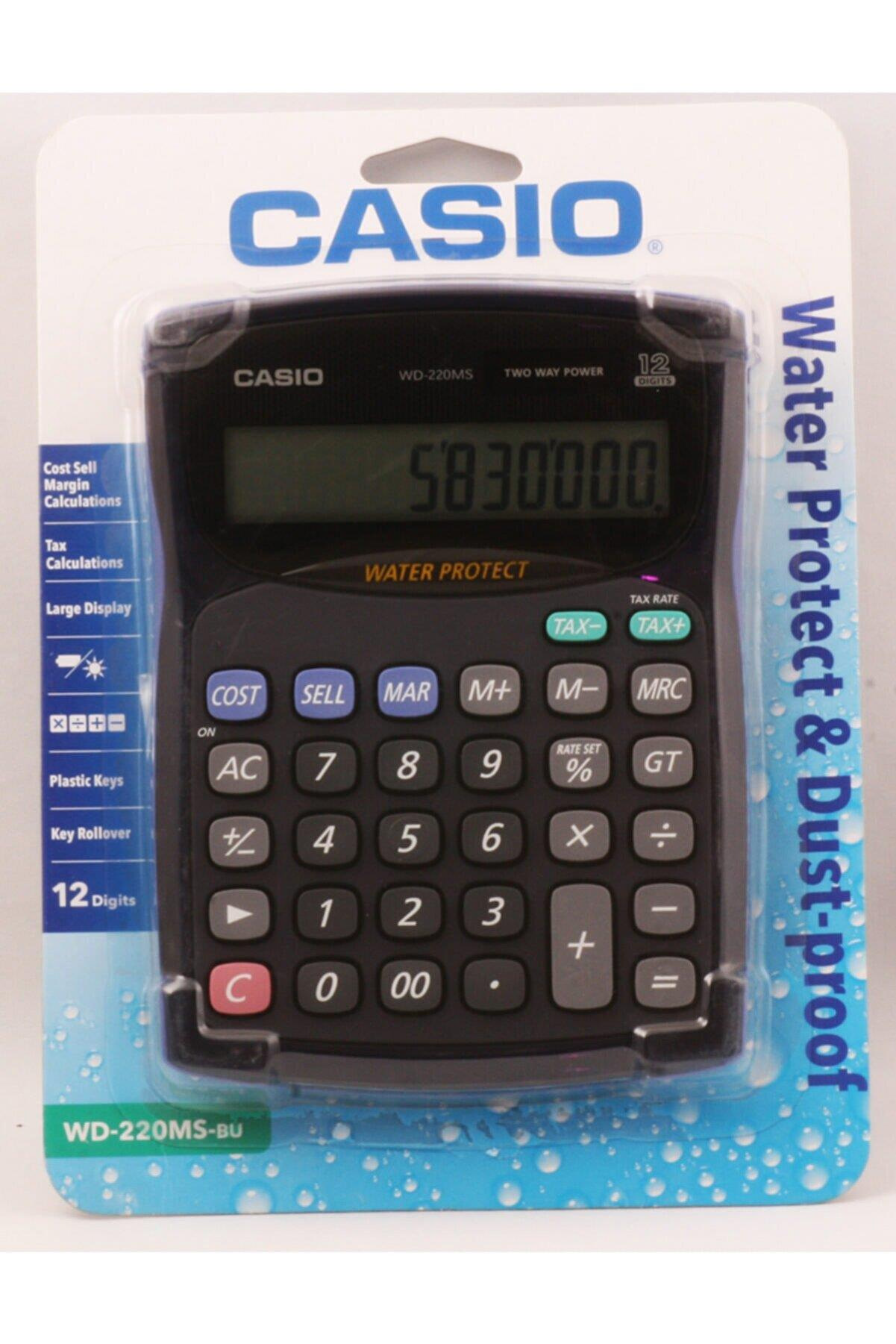 Casio 12 Hane Suya-Toza Dayanıklı Masa Üstü Hesap Makinesi