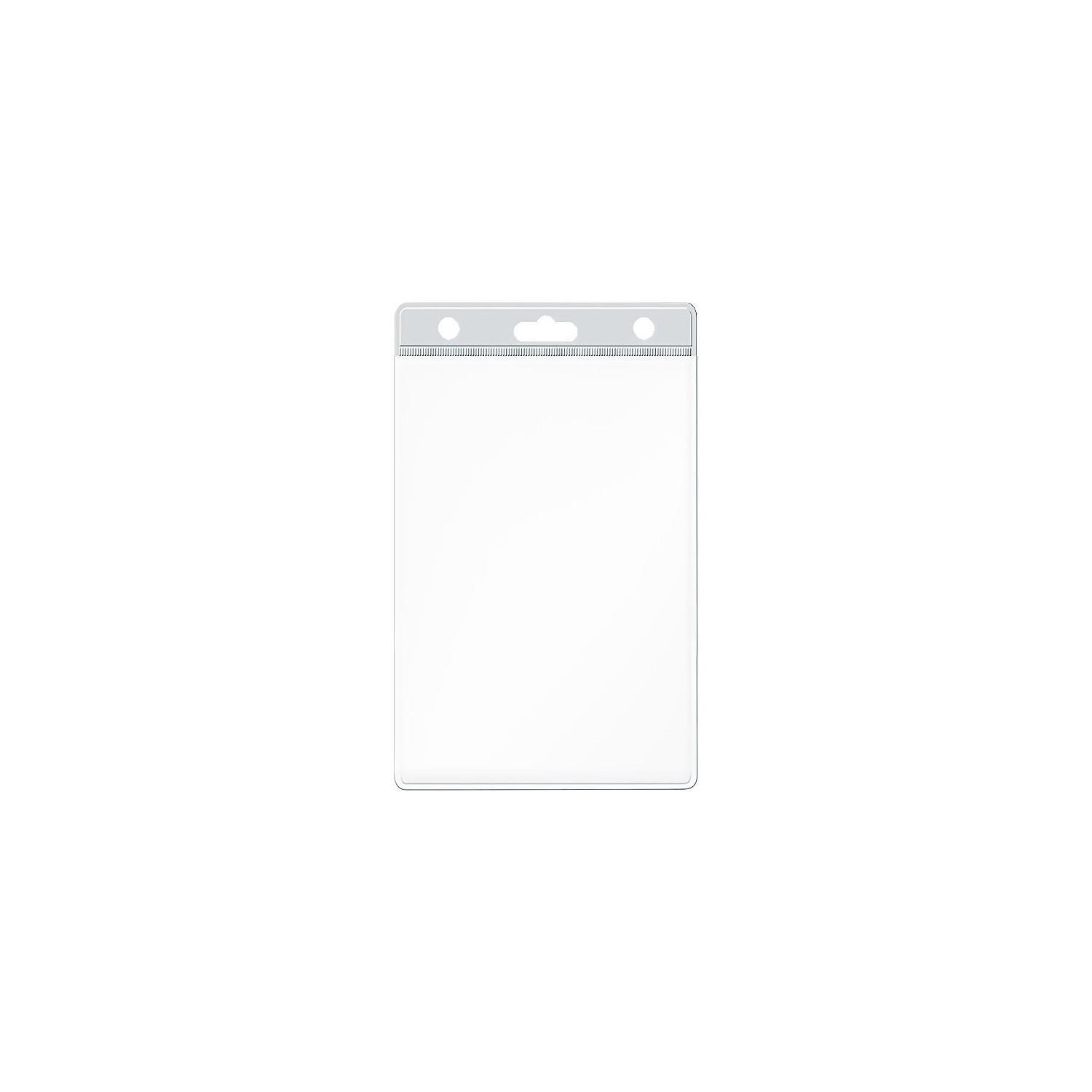 Cassa Dikey Kart Poşeti 115 x 170 MM Şeffaf Dikey Yaka Kart Poşeti (100 Lü Paket)