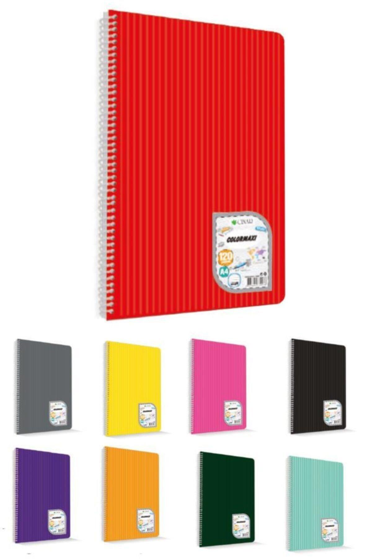 Uni Note A4 Colormaxi Spiralli Defter Plastik Kapak 72 Yaprak Çizgili (12'Li Paket)