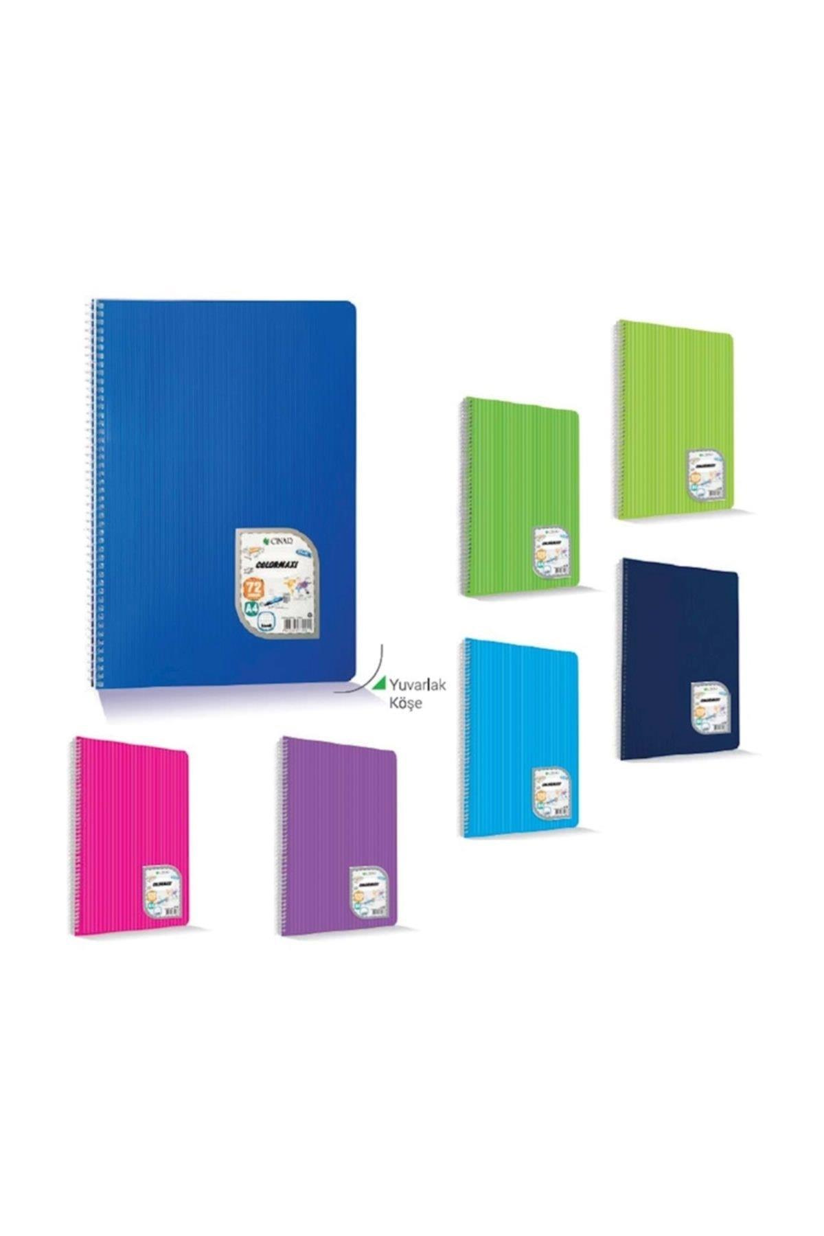 Çınar Colormaxi Spiralli Defter Plastik Kapak Çizgili 96 YP A4 96/1 73004