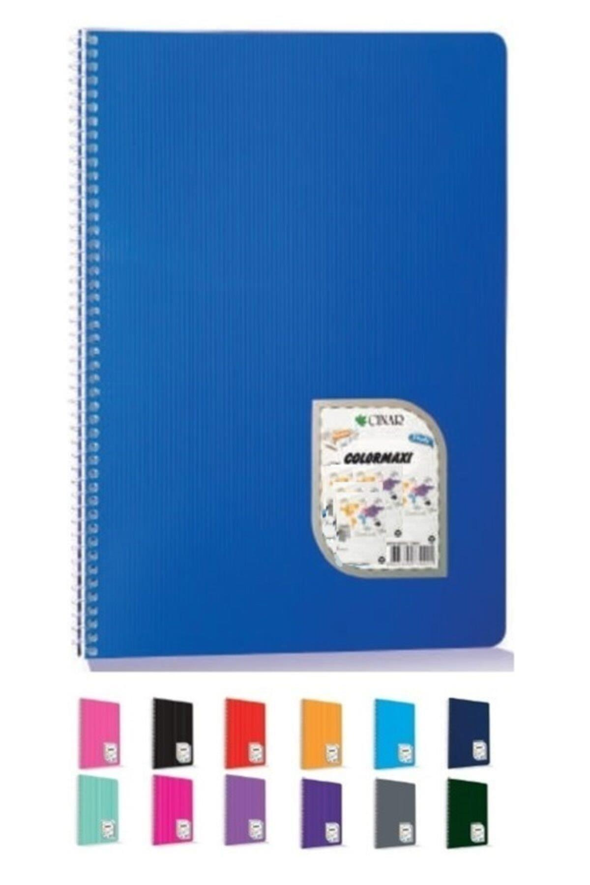 Çınar Colormaxi Spiralli Plastik Kapak A5 72 Yaprak Çizgili Öğrenci Defteri (12 Li Paket)