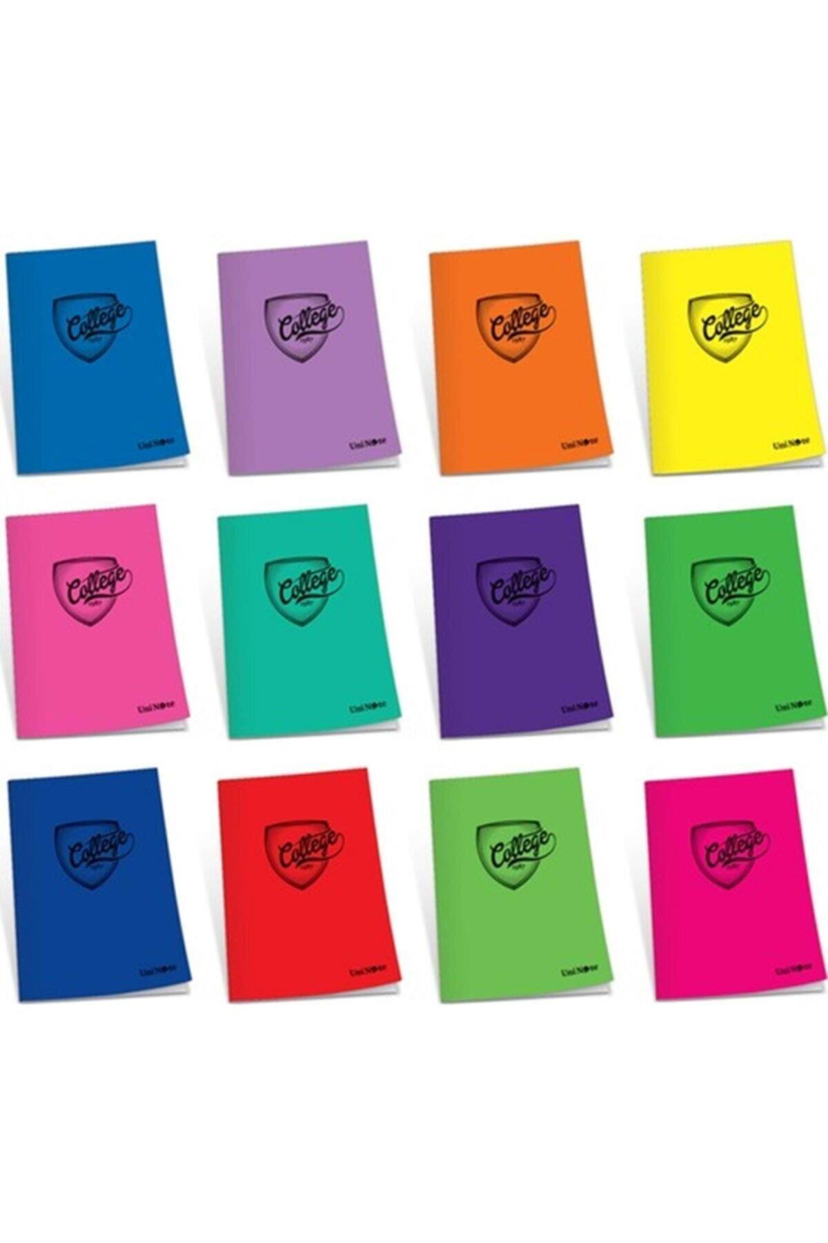 Çınar Plastik Kapak Defter College Dikişli A4 40 Yaprak Kareli Okul Defteri 40/4 (12 Adet)