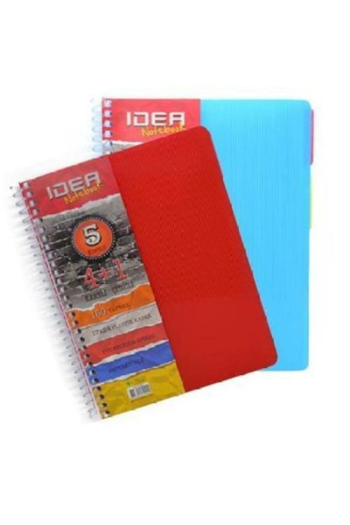 Çınar Spiralli Ayraçlı Defter İdea A5 150 Yaprak 4+1 Küçük 60 Adet
