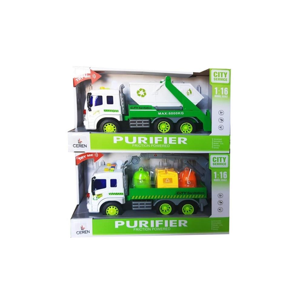 Ctoy Işıklı Sesli Ve Sürtmeli Temizlik Kamyonu 28 Cm (Karışık Model 1 Adet)