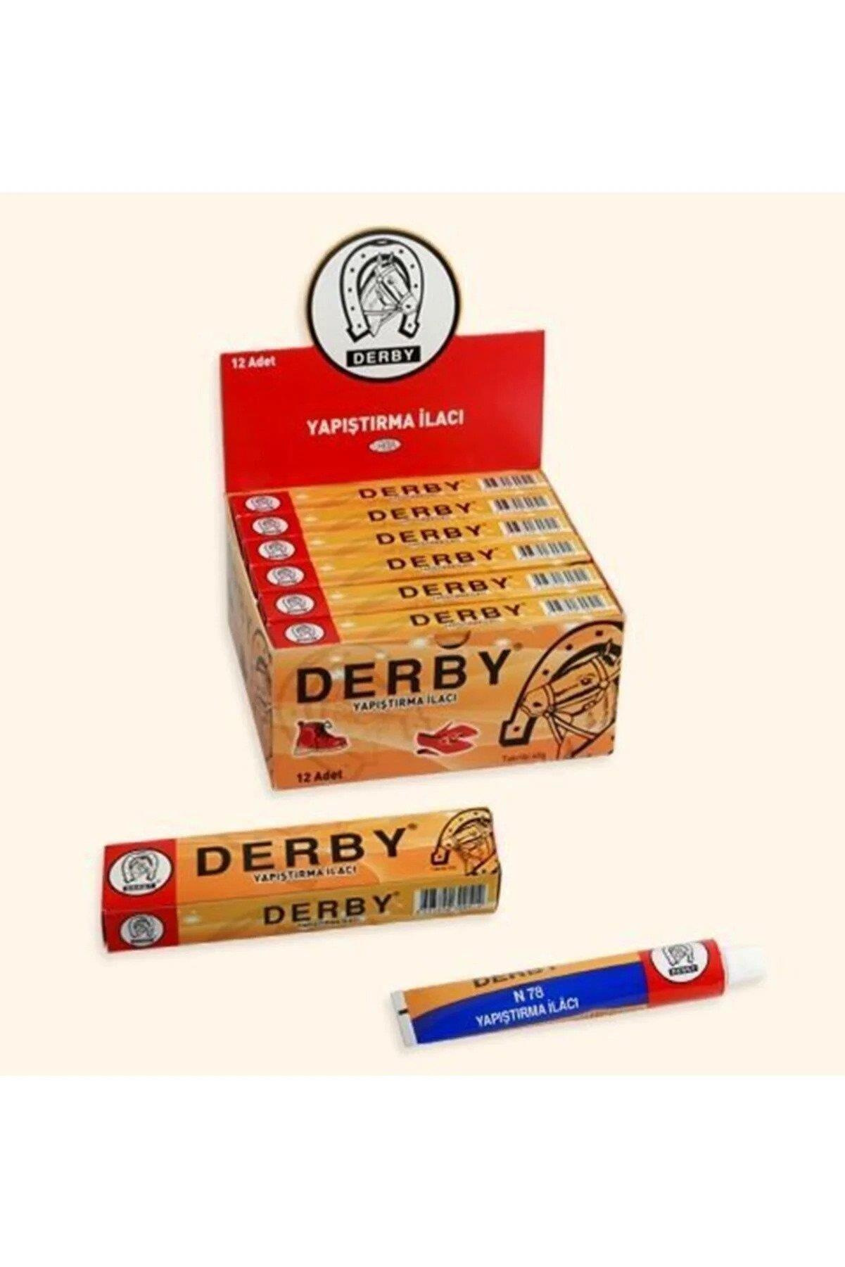 Derby Sıvı Yapıştırıcı Küçük 40 GR Tüp Kontakt Yapıştırıcı N.78 (12 Tüp Yapıştırıcı)