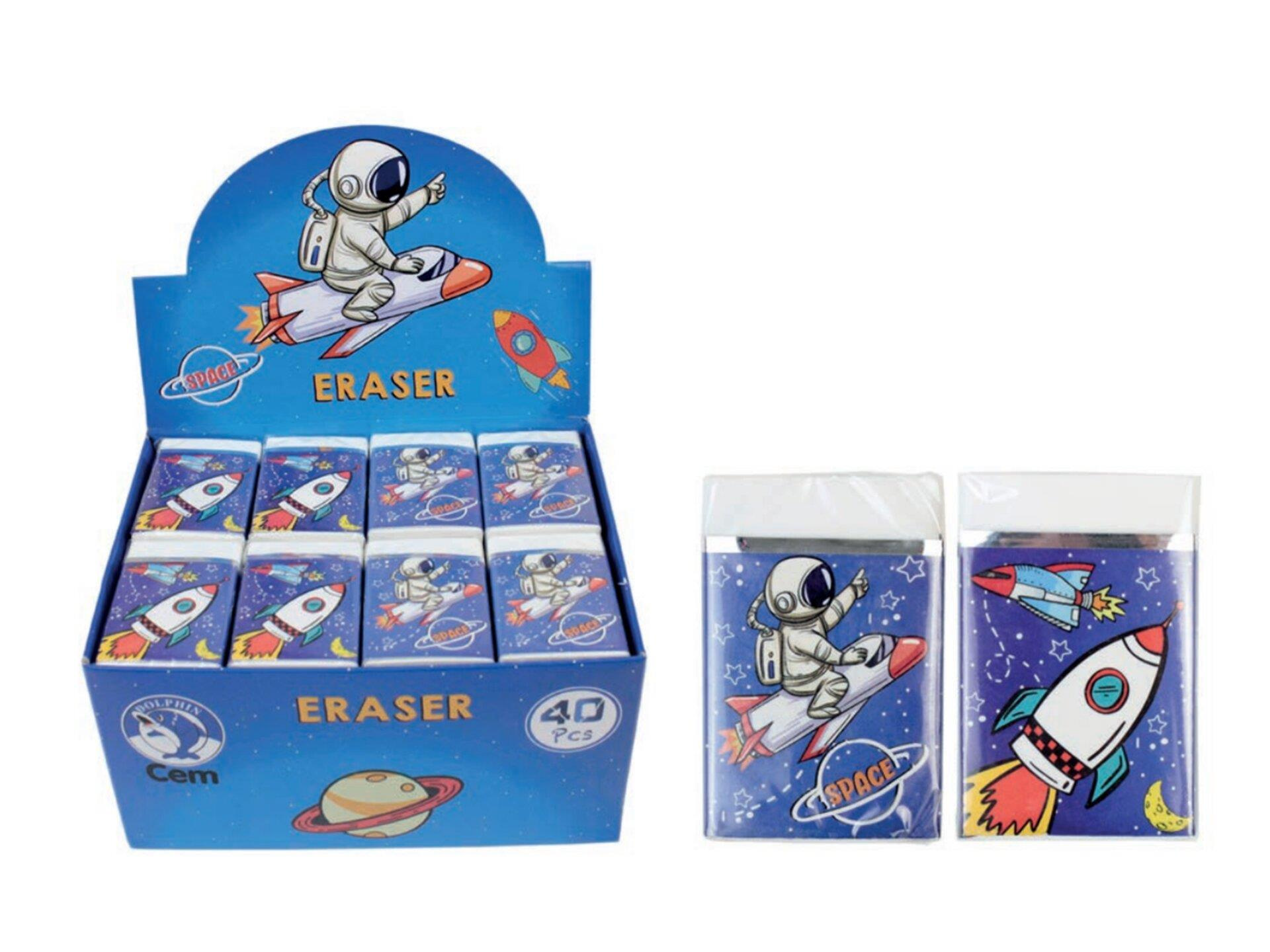 Dolphin Silgi Uzay Öğrenci Silgisi (40 Lı Paket)