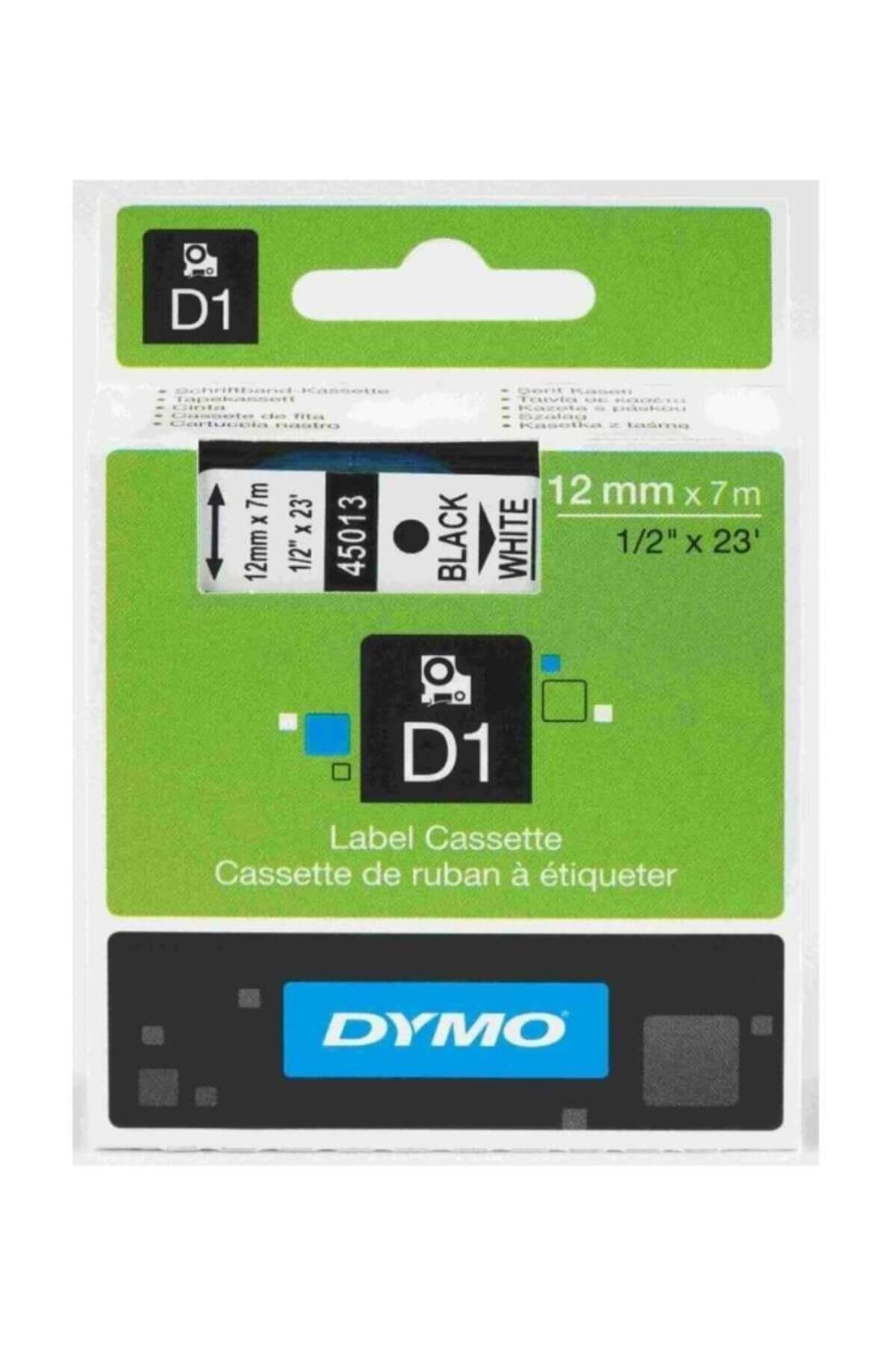 Dymo D1 Şerit Standart 12 MMx7 MT Beyaz Üzerine Siyah 45013 S0720530
