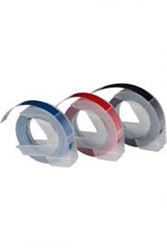 DYMO S0847750 Kabartma Şerit, 9 mmx3 mt 3 lü Bls K-S-M
