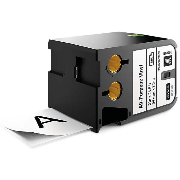 Dymo XTL Çok Amaçlı Vinil 54 MM x 7 Metre Beyaz/Siyah Vinil Etiket