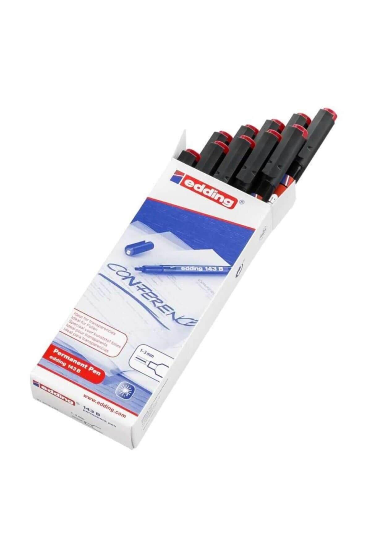 Edding Asetat Kalemi Permanent B Seri 1-3 MM Kırmızı (10 Lu Paket)
