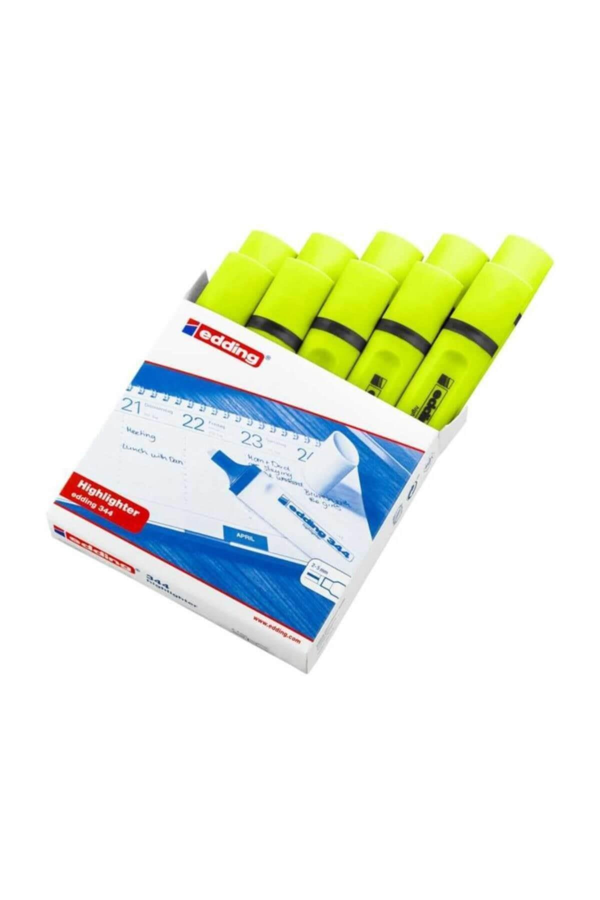 Edding Fosforlu Kalem Sarı 10'lu (1 Paket 10 Adet)