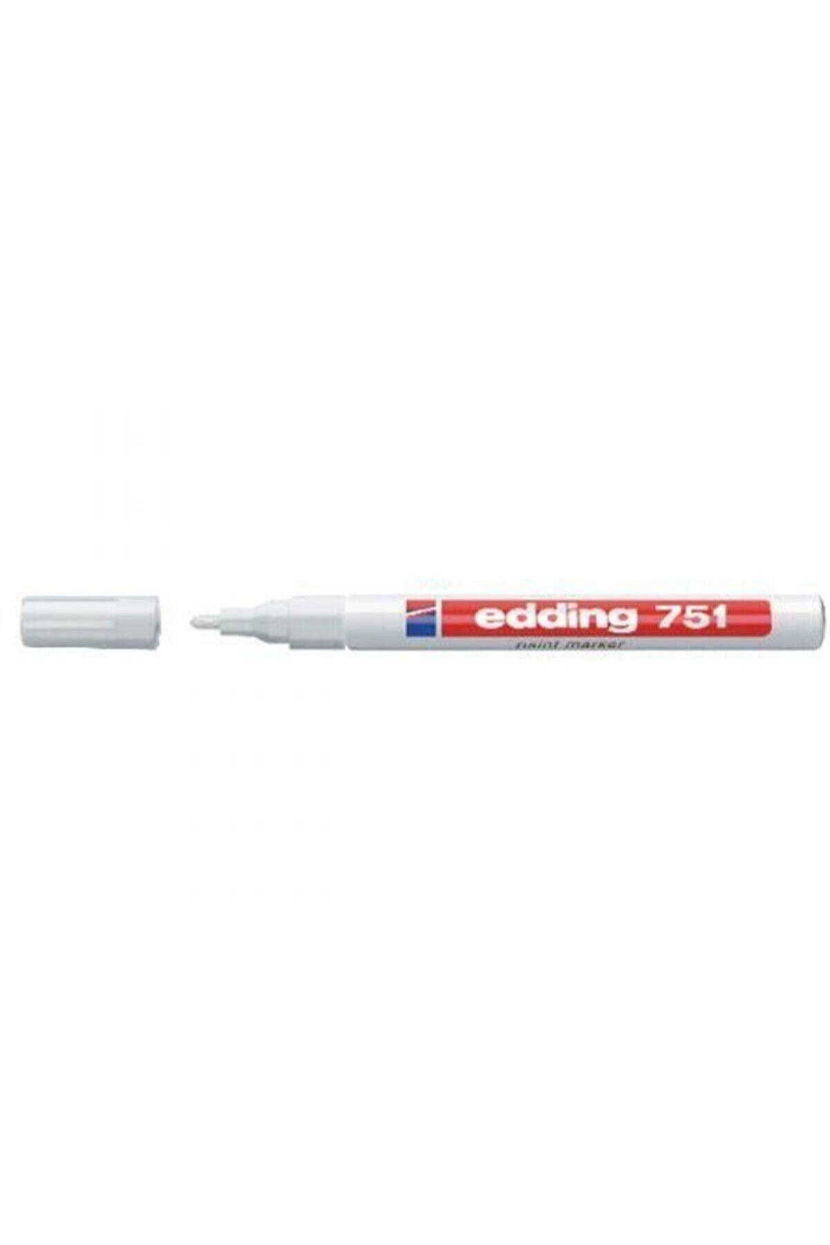 Edding Markör Boya 1-2 MM Beyaz Yuvarlak Uçlu Boya Dekor Markörü (10 Lu Paket)