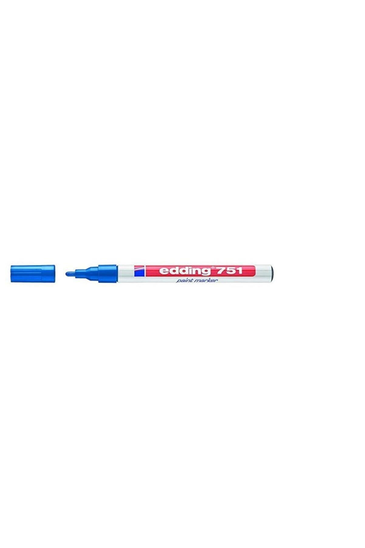 Edding Markör Boya 1-2 MM Mavi Yuvarlak Uçlu Paint Markör (10 Lu Paket)