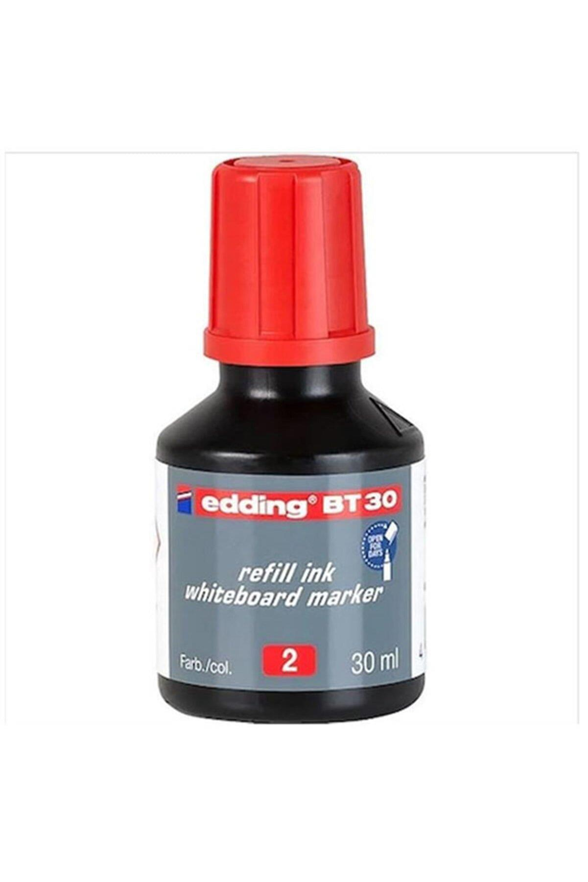 Edding Tahta Kalem Mürekkebi Damlalıklı 30 ML Kırmızı 2 Li Beyaz Tahta Kalem Mürekkebi