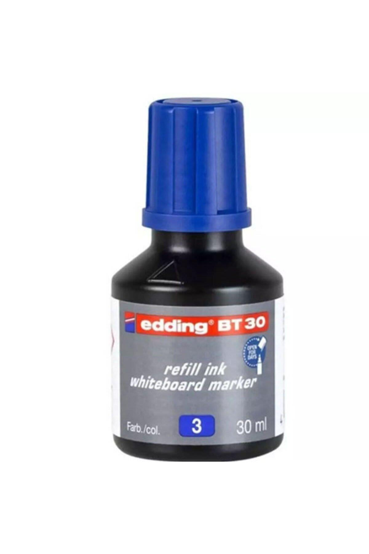 Edding Tahta Kalem Mürekkebi Damlalıklı 30 ML Mavi 2 Li Beyaz Tahta Kalem Mürekkebi