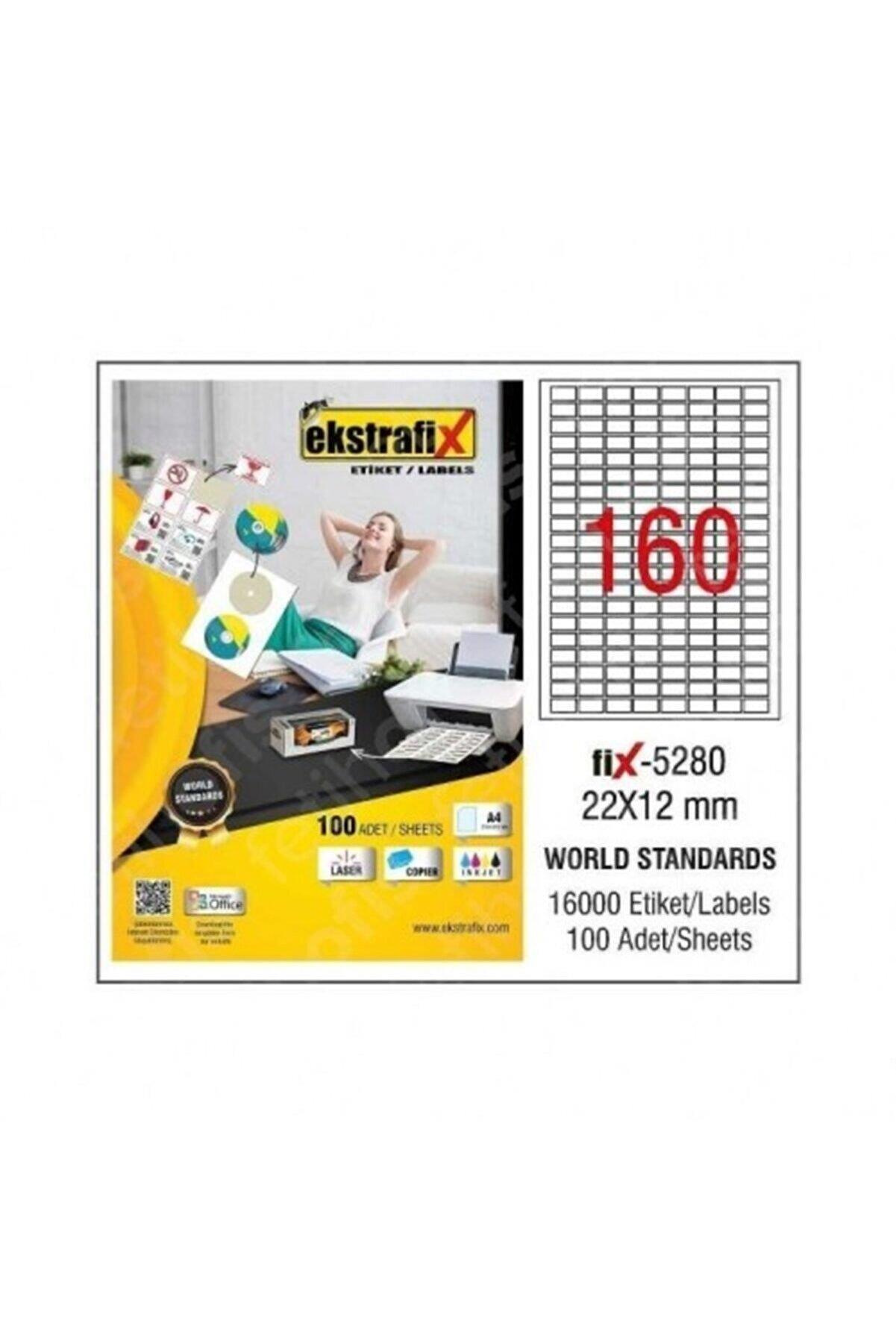 Ekstrafix Laser Etiket 100 Yaprak 22x12 mm Lazer Yazıcı Etiketi