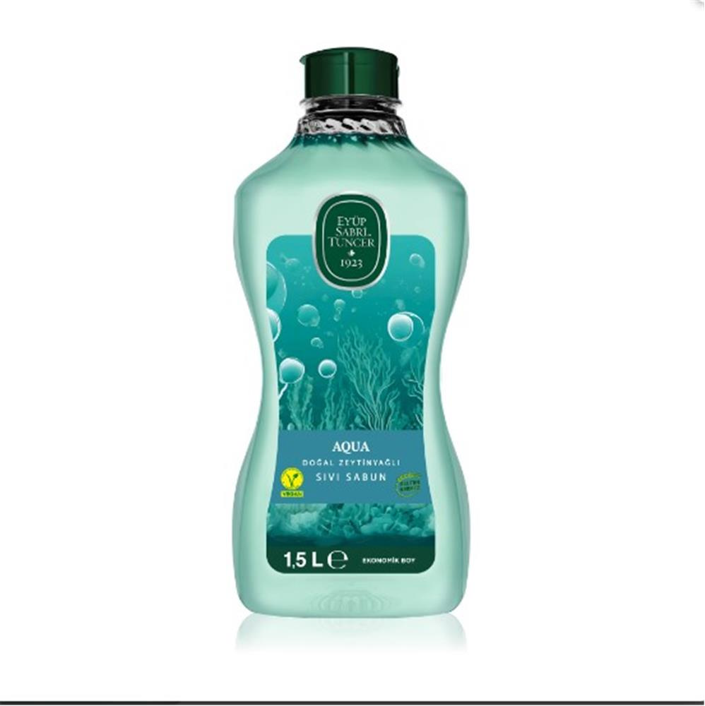 Eyüp Sabri Tuncer 1.5 Litre Aqua Doğal Zeytin Yağlı Sıvı Sabun Pet Şişe