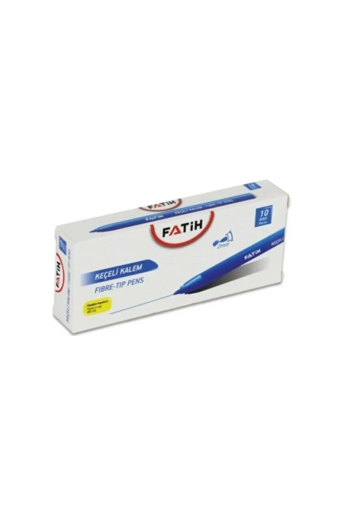 Fatih Keçeli Boya Kalemi Ofis Tipi Mavi (10 Lu Paket)